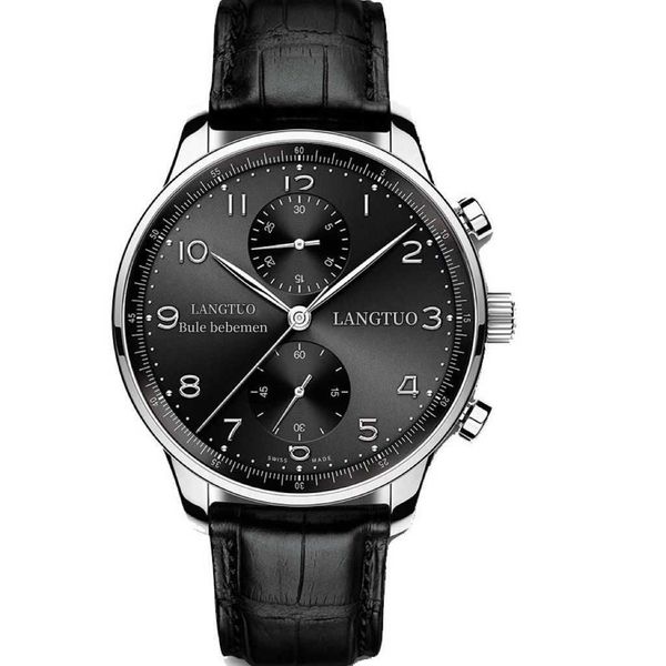 

luxury iwc watch for men mechanical movement wristwatches hz9h iw356502 unhv seven langtuo s, Slivery;black