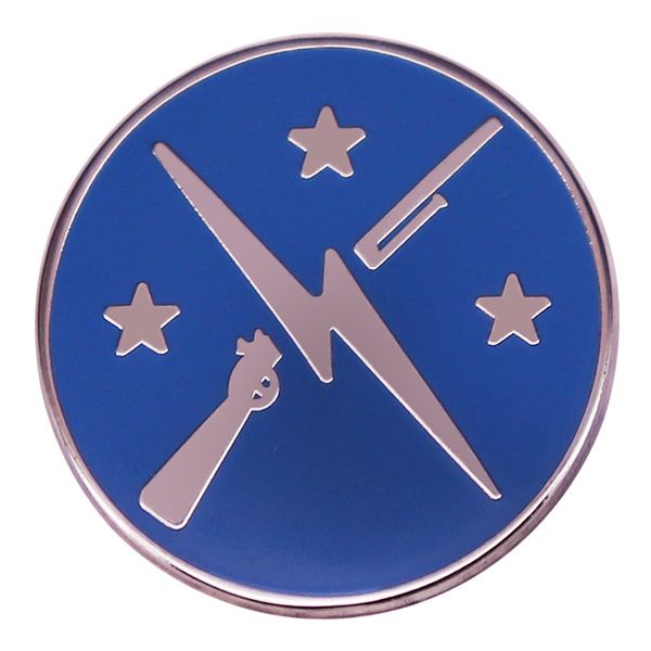 

game commonwealth militia brooch metal badge accessory gift pin, Blue