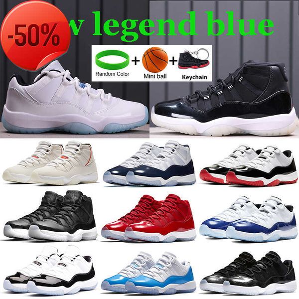 

high basketball shoes 11 11s low legend blue 25th anniversary jubilee bred concord 45 space jam platinum tint snake navy sport sneakers, Black