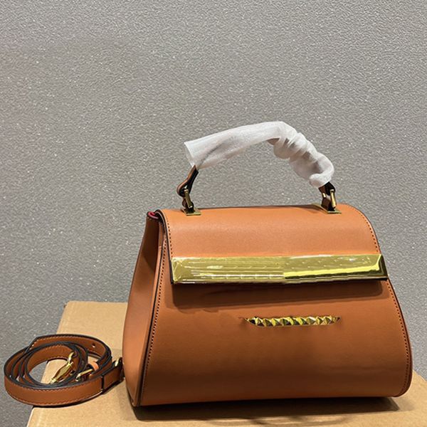 

stud handbags purse crossbody bags genuine leather inside fashion letters multiple colors tote bags removable shoulder strap bottom nail