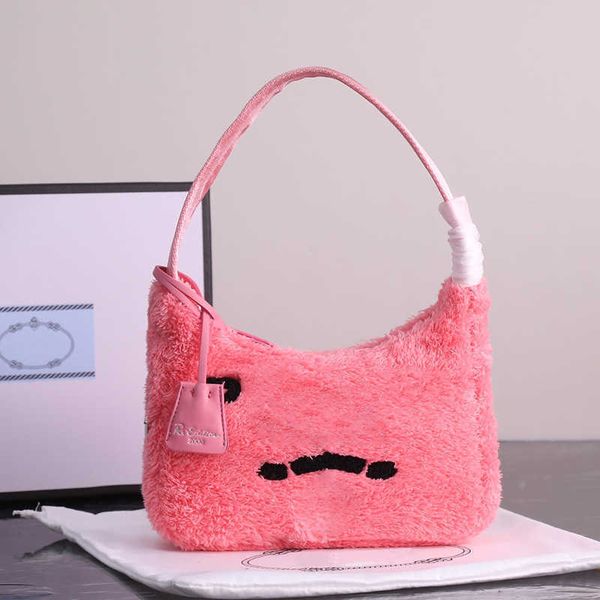 

new evening bags shoulder bag prabag fashion women designer handbag cute kawaii faux fur crossbody wallet purse plush lady handbags 220919