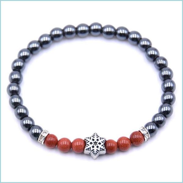 

beaded xuebao alloy black gallstone natural gemstone bead bracelet 6mm manual elastic jewelry magnetic therapy drop delivery dhzmj