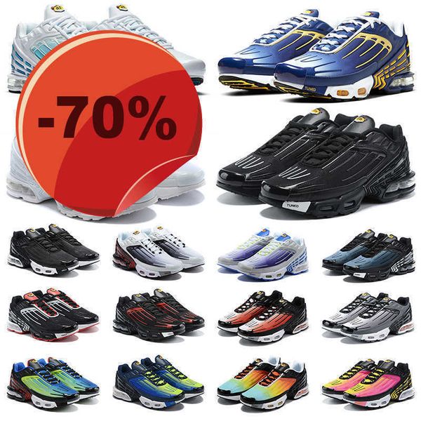 

running shoes trainers outdoor sports sneakers triple black white laser blue deep royal bred mens womens tn plus 3 men women