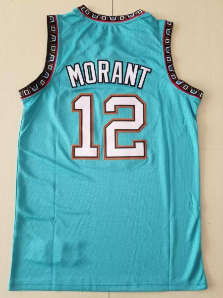 

men basketball ja morant jersey 12 mike bibby 10 vancouver green breathable all stitched basketball jerseys, Black;red