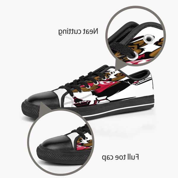 

shoes diy en low custom women canvas skateboard sneakers triple black customization uv printing sports sneakers dongwu 173-13 ization