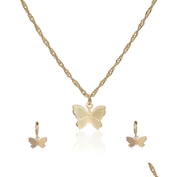 

pendant necklaces butterfly choker necklace and earrings gold sier layered chain dainty chokers pendant necklaces for women girls dr dhv8y, Silver