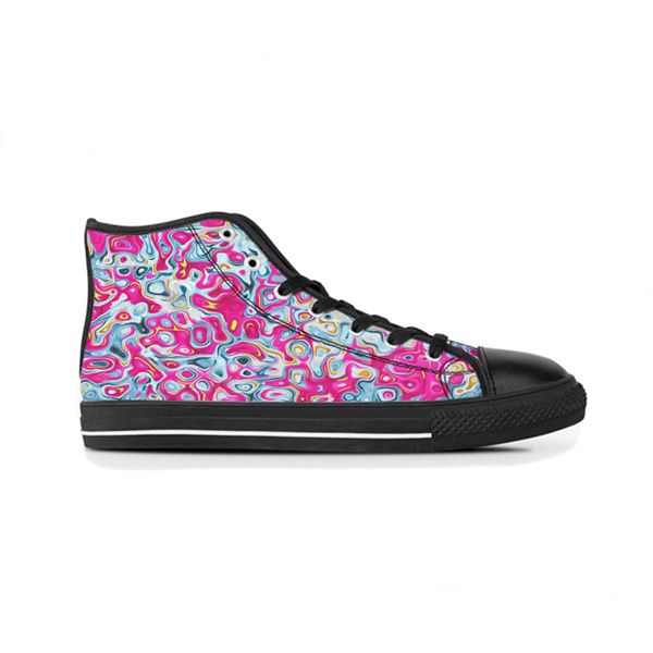 

men custom shoes designer canvas women sneakers hand painted colorful fashion shoe mid trainers 746