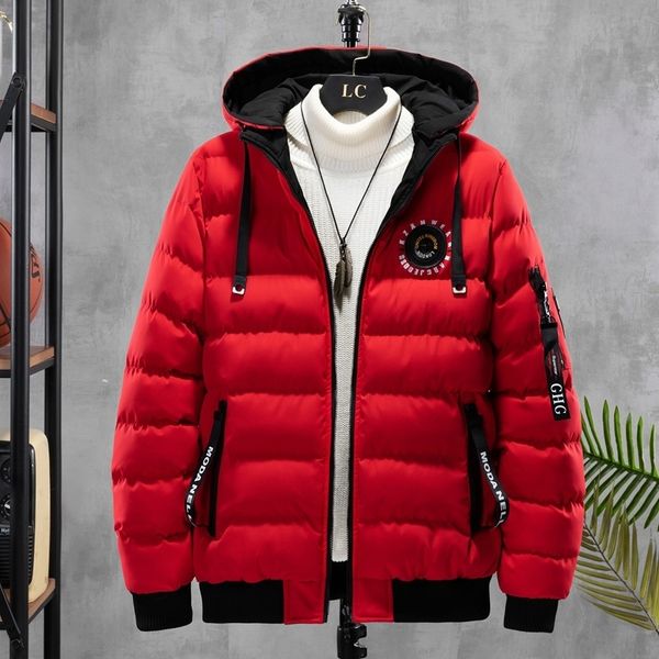 

men's down parkas winter doublesided men's cotton jacket warm cotton jacket detachable hat cotton jacket casual warm fashion 22112, Black