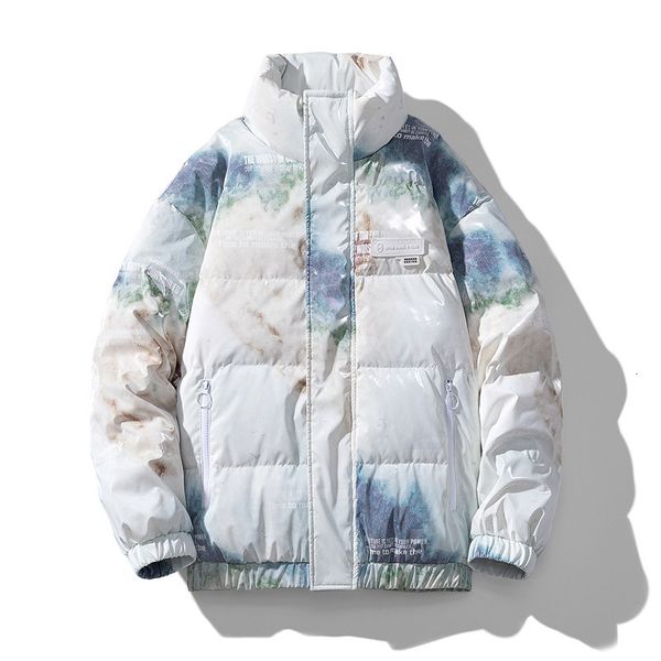 

men's down parkas in winter white duck down thickened and warm men and women's stand collar fashion coat work clothes jacket 22112, Black