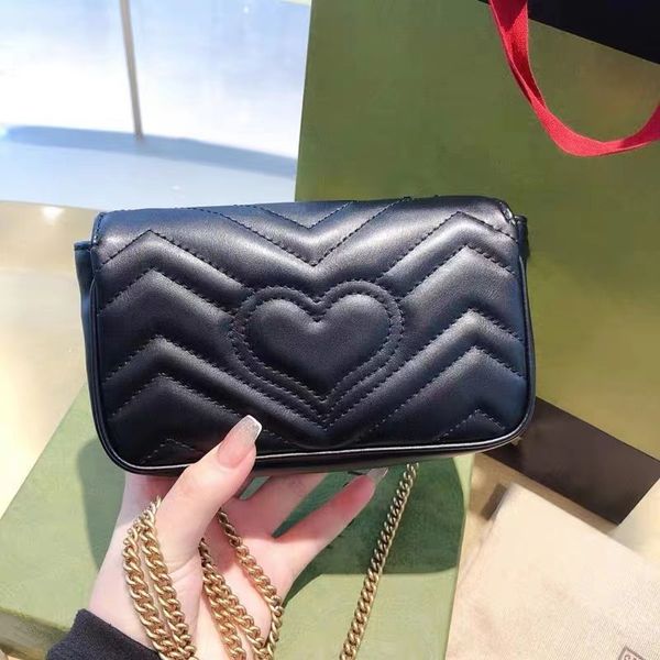 

women shoulder bag designer bags marmont handbag crossbody pochettes makeup tote bag card holders womens chain backpack heart genuine leathe