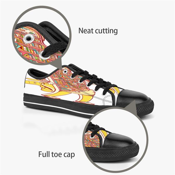 

men women diy custom shoes low canvas skateboard sneakers triple black customization uv printing sports sneakers kele308