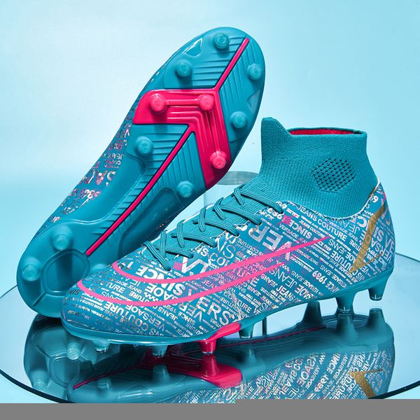 

dress shoes 2022 men soccer football boots training outdoor agtf grass nonslip hight ankle comfortable sneakers trend size 3545 221125, Black