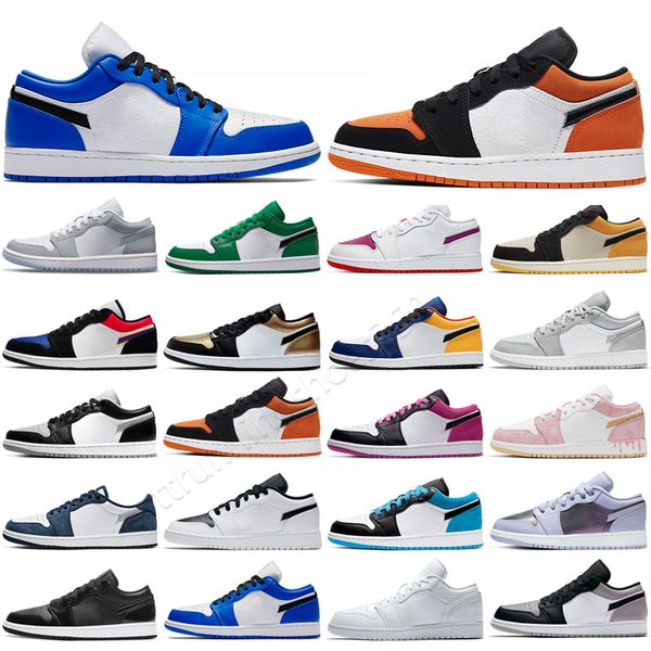 

2022 jumpman low 1s basketball shoes og fragment designer university blue unc black shadow light smoky grey men women sneaker 36-46