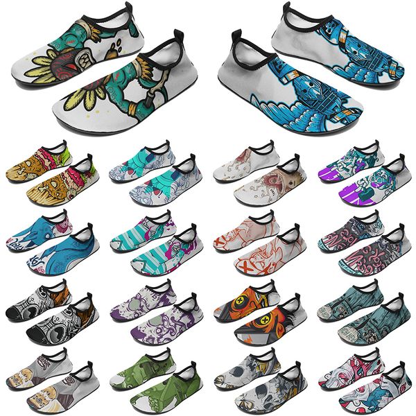 

shoe customized summercustom water shoes sneakers men women blue red green grey classic custom comfortable low platform sneaker color191, Black