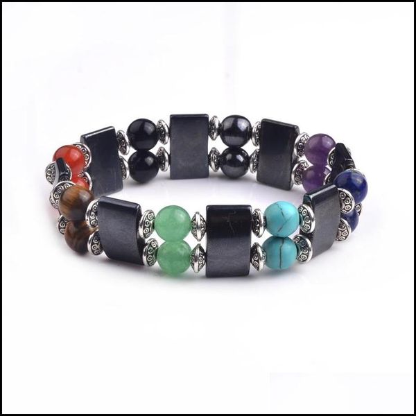 

identification natural stone bracelet double crystal with fl pave wrapped bracelets drop delivery jewelry dhgarden dhzbk, Black