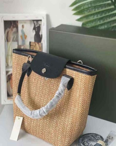 

lc handbags luxury women beach casual woven brand designer large capacity buckle shoulder bags fashion ladies summer vacation bag8208257, Red;black