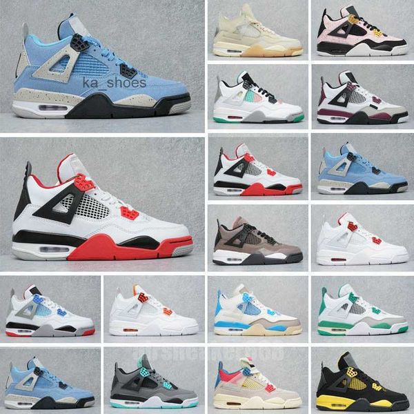

jumpman basketball lightning 4 4s bred shoes shimmer white oreo university blue union black cat sail fire red mens trainers sneakers