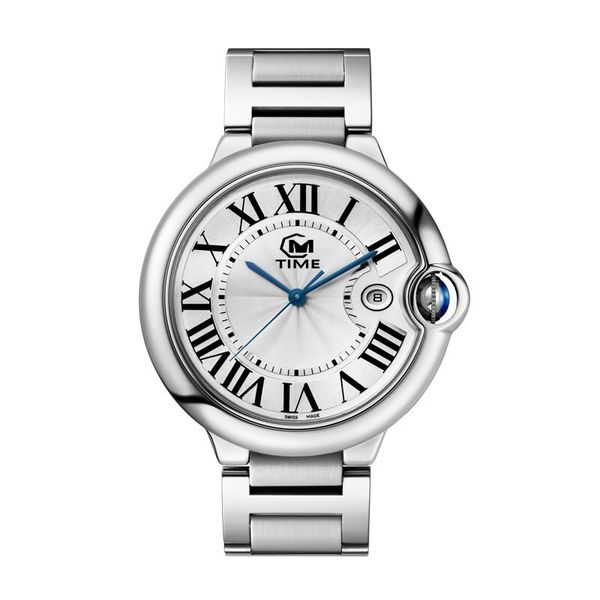 

couple watch women's fashion men's business watch size 33mm/36mm/42mm stainless steel sapphire glass deep waterproof, Slivery;brown