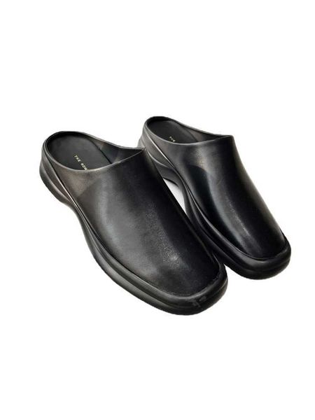 

the row sandals designer the row dress shoes high set 2022 autumn fashion round head leather baotou sandals casual muller slippers t0d8