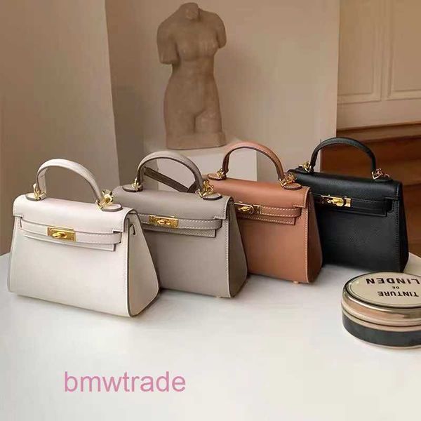 

designer bag herme kely bags genuine leather womens shoulder handbags 2022 new palm pattern second women's mini mini anna same one