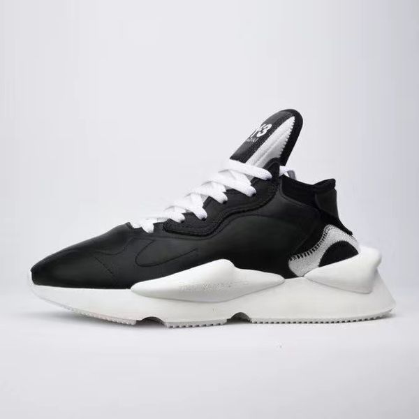 

new y3 kaiwa chunky mens designer sneakers trainers casual shoes leather calfskin luxury low 28 color big size 35-45 05, Black
