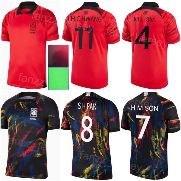 

national team soccer 17 na sang-ho jersey south korea 2022 2023 world cup 19 kim young-gwon 16 hwang ui-jo 10 lee jae-sung 9 cho gue-sung 13, Black;yellow