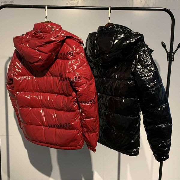 

mens down parka winter jacket couple classic casual downs coats outdoor warm feather winters doudoune hoodie outwear coat asian size, Black