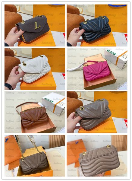 

women new wave chain bags leather embroidery classic flip handbags designer fashion messenger versatile shoulder bags m20687#