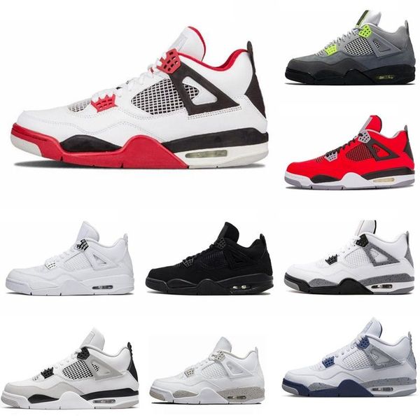 

4 4s basketball shoes university blue white oreo metallic purple black cat bred cactus jack men women sneakers