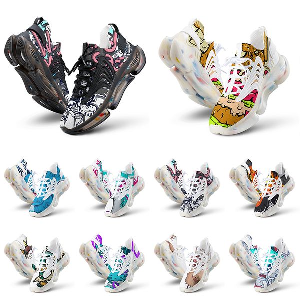 

men women custom shoes artoon animal design diy word black white blue red mens trainer 073