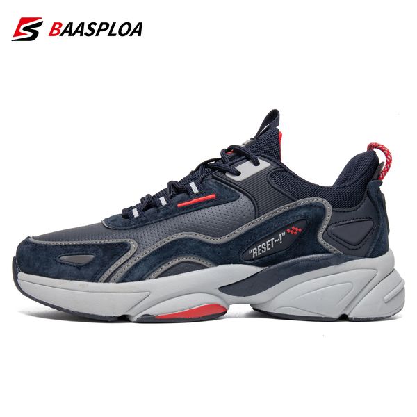 

dress shoes baasploa lightweight running for men 2022 mens designer leather casual sneakers lace up male outdoor sports shoe tennis 221125, Black
