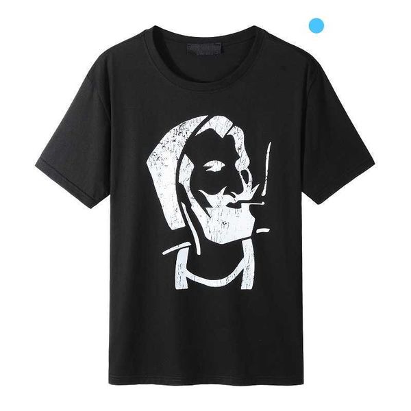 

t-shirt for men amii fashion short sleeve cotton designer shirtssummer casual letter pattern youth round neck leisure hip hop 6peo, White;black