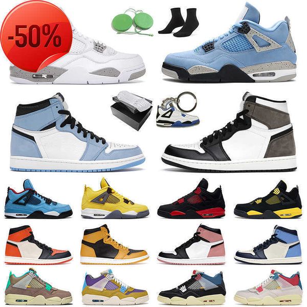 

basketball shoes university blue men women 1s dark mocha pollen 4s white oreo black cat outdoor mens trainer