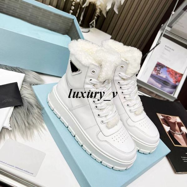 

prad designer boots women monolith shoes ladies black brushed leather loafers fur on leather boot increase platform sneakers cloudbust shoe