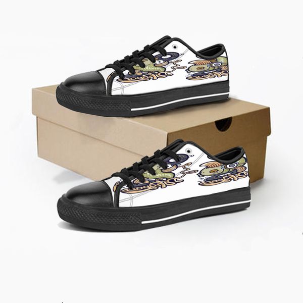 

men women diy custom shoes low canvas skateboard sneakers triple black customization uv printing sports sneakers shizi 154-5