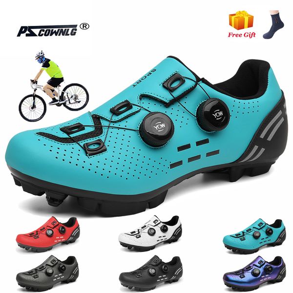 

dress shoes 2022 cycling sneaker mtb with cleats men carbon sports speed bike women mountain racing flat spd road footwear 221125, Black