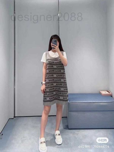 

casual dresses designer home p 22 early spring new sweet age reducing allover printing contrast striped hollow knitted sleeveless vest dress, Black;gray