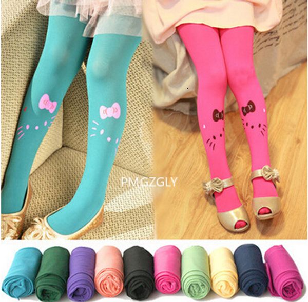 

leggings tights girl cat print children kids pantyhose velvet fabric princess party dance stockings 39t spring summer 221125, Blue