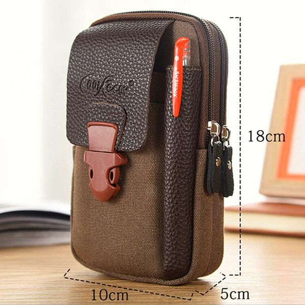 

waist bags men fashion bag casual zipper male pack small solid color card holder phone packs belt fanny purse 221124