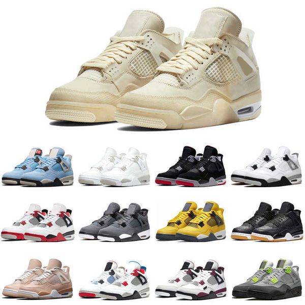 

basketball shoes mens trainers sport sneakers red thunder 4s university blue wild things white oreo desert moss sail, Black