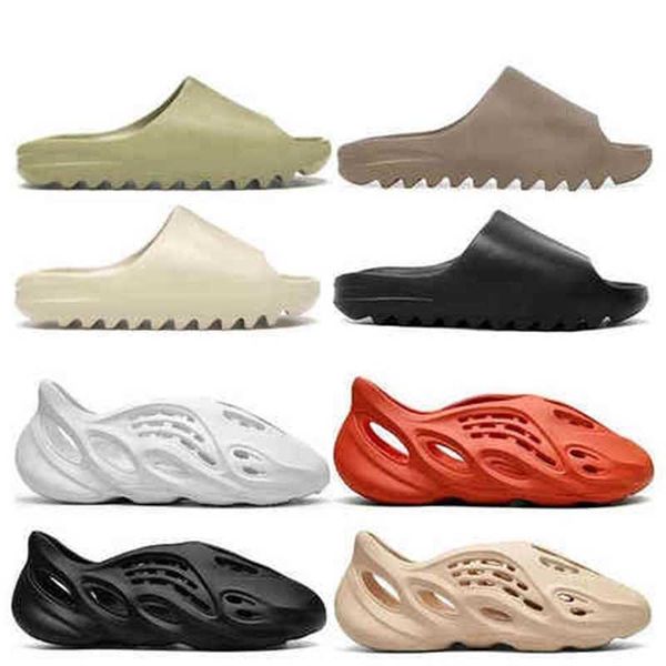 

kanyes foam rubber slide designer kany slippers yeesys slides women men bone desert sand clog beach classic summer flip flops, Black