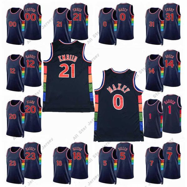 

basketball jerseys 76errs city 0 tyrese maxey edition 75th basketball jerseys joel 21 embiid 1 james harden 12 tobias harris matisse 22 thyb, Black;red