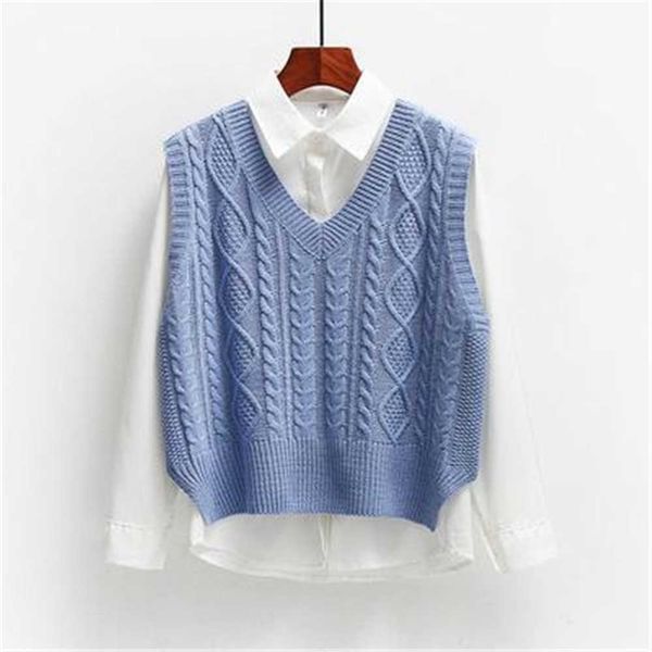 

women's sweaters 2020 vest women solid short loose trendy korean style sleeveless knitted vneck allcompetition female jackets simple le, White;black
