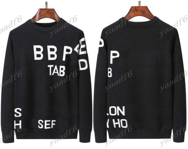 

winter 2022 fashion designer men's sweater mens luxury high-end sweater womens sweaters warm and comfortable bbr, White;black