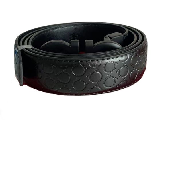

fashion business luxury leather belt designer mens women belts gold and silver gray black smooth buckle, Black;brown