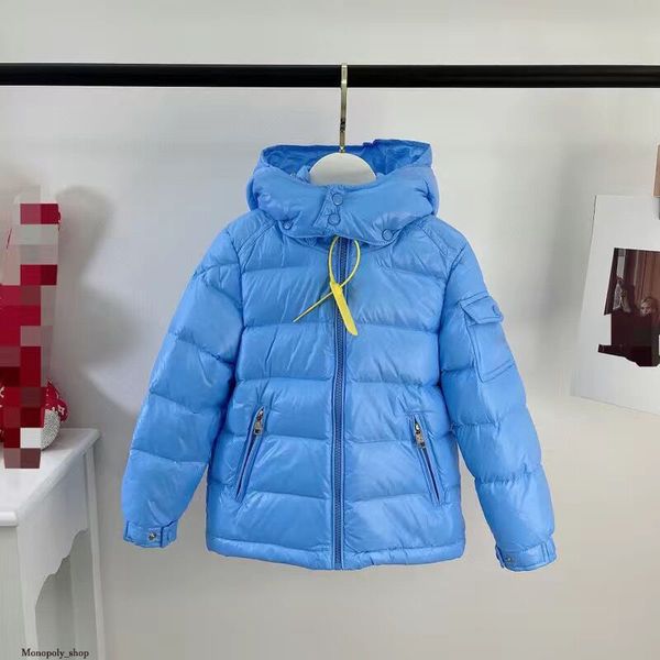 

kid designer down coats baby clothes hooded mc coat jacket boy girl thick winter warm outwear clothe 90% white duck jackets fasion windproof, Blue;gray