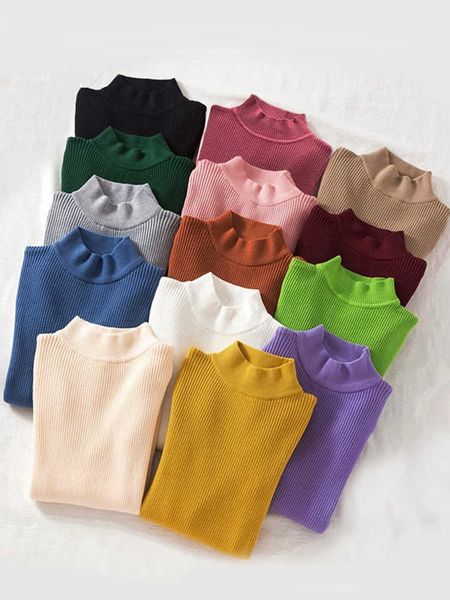 

women's sweaters jmprs autumn women sweater dress fashion half colt knitted female jumper long sleeves winter black soft elastic blouse, White;black