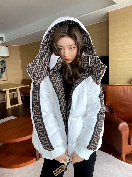 

men's women's jacket winter puffer designer down jackets windproof rainproof women coat overcoat casual fashion letter f design th, Black
