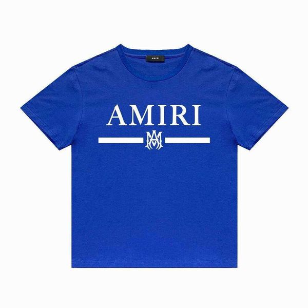 

t-shirt for men amii fashion short sleeve cotton designer shirts2022 gold cup lettered printed casual hip hop high street round neck c056, White;black