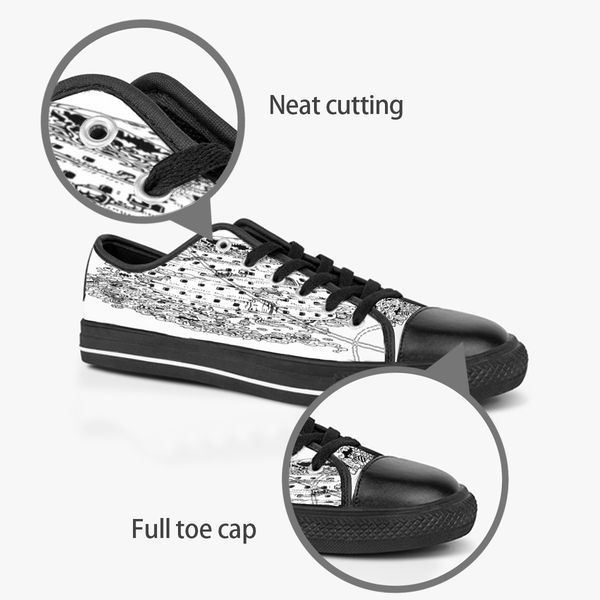 

custom shoes classic canvas low cut skateboard casual triple black accept customization uv printing low mens womens sports sneakers breathab